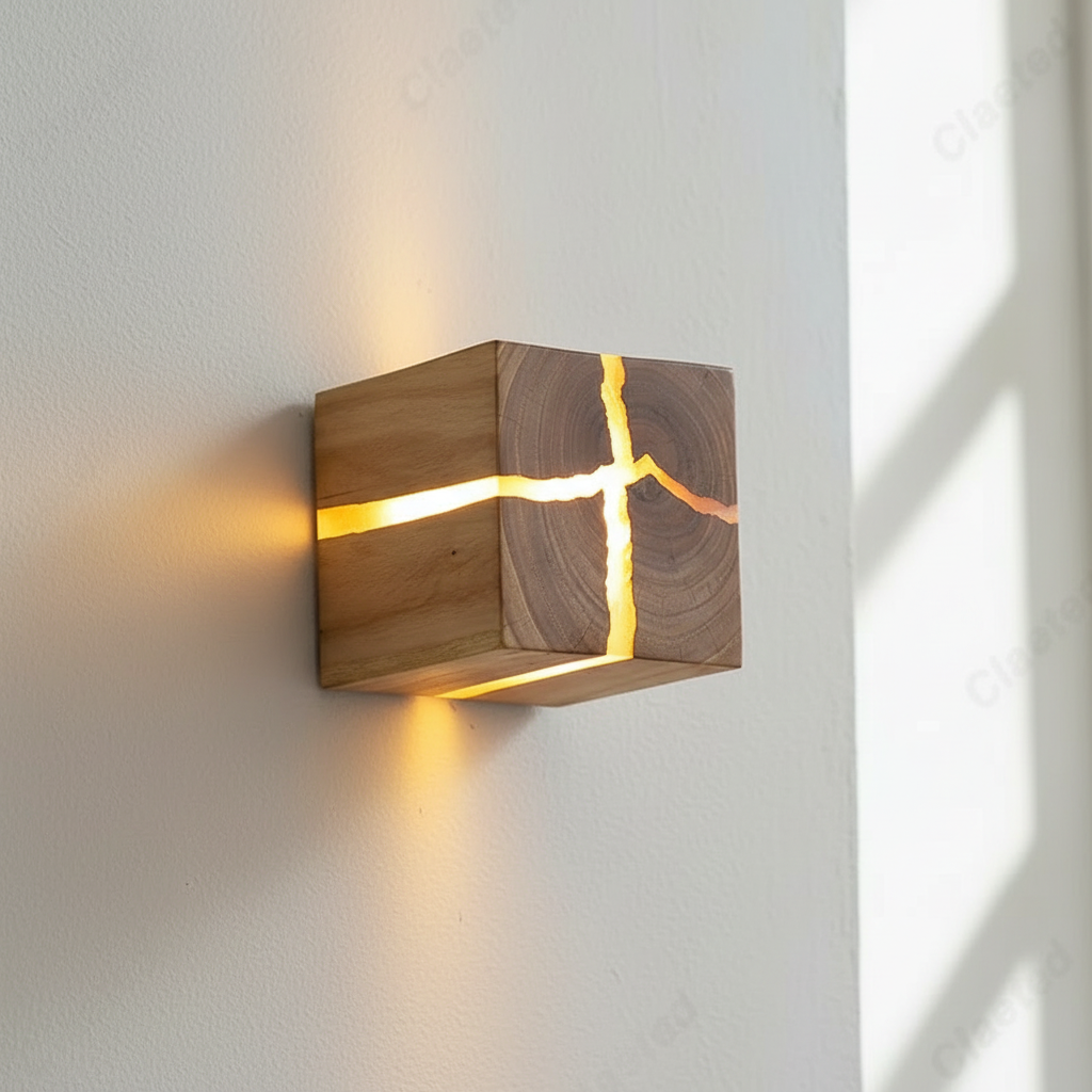 Applique Murale LED Bois Massif