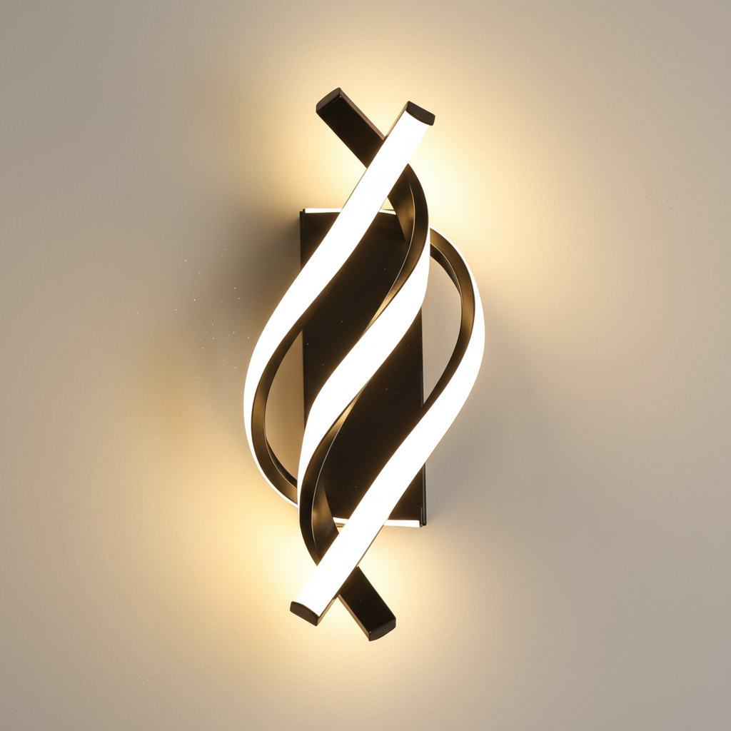 Applique Murale LED Spirale Incurvée