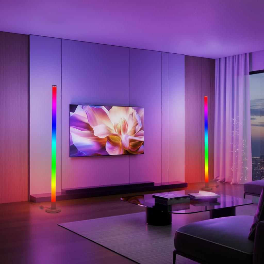 Barre sur Pied LED D'ambiance RGB