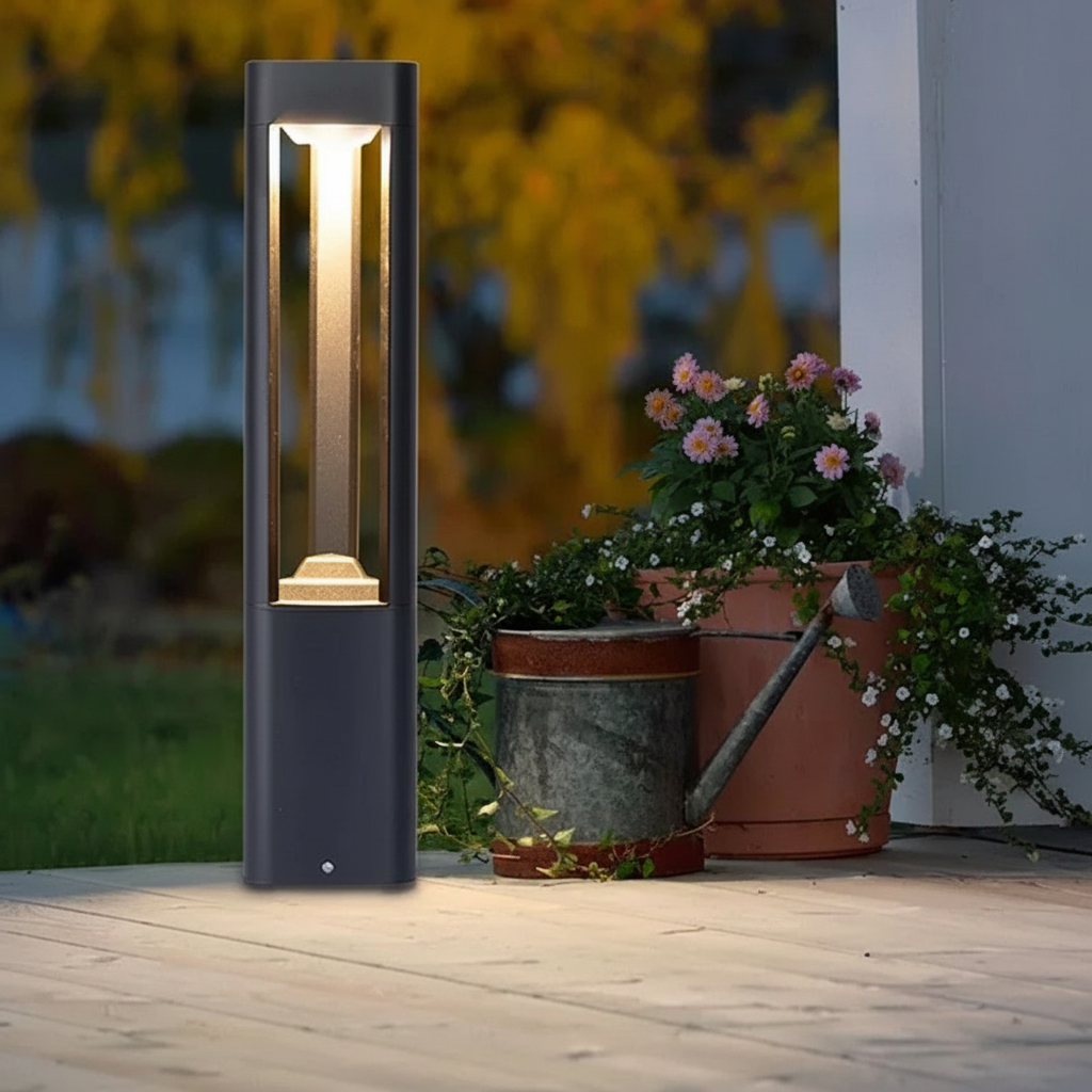 Borne LED Extérieure Noire 