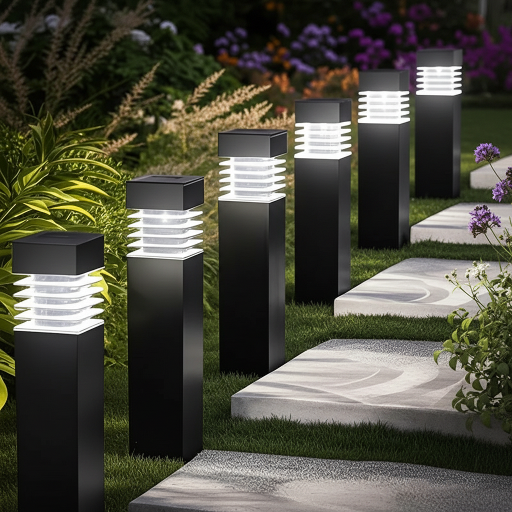 Borne Solaire LED Carrée Architectural