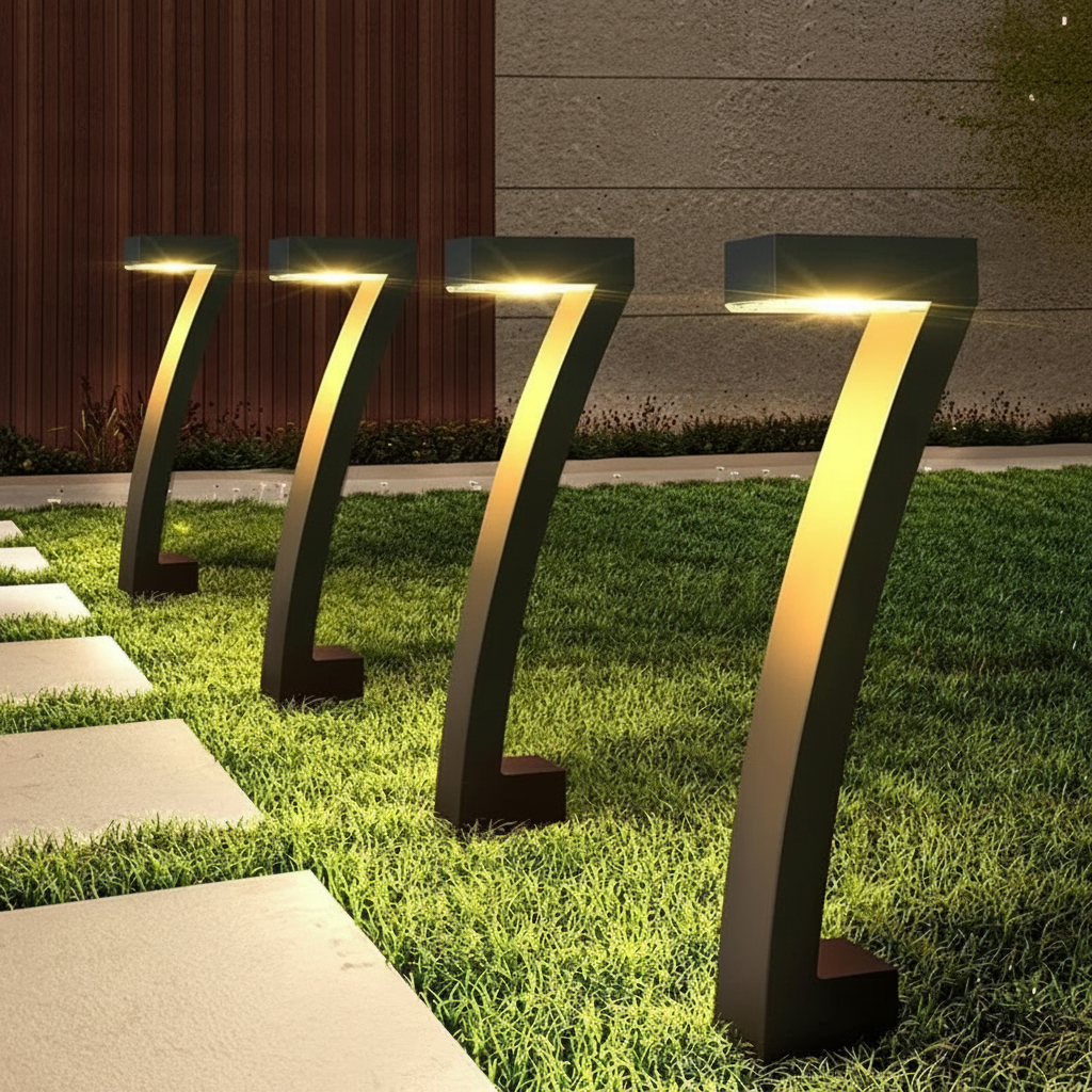 Borne Solaire LED Contemporain en 7