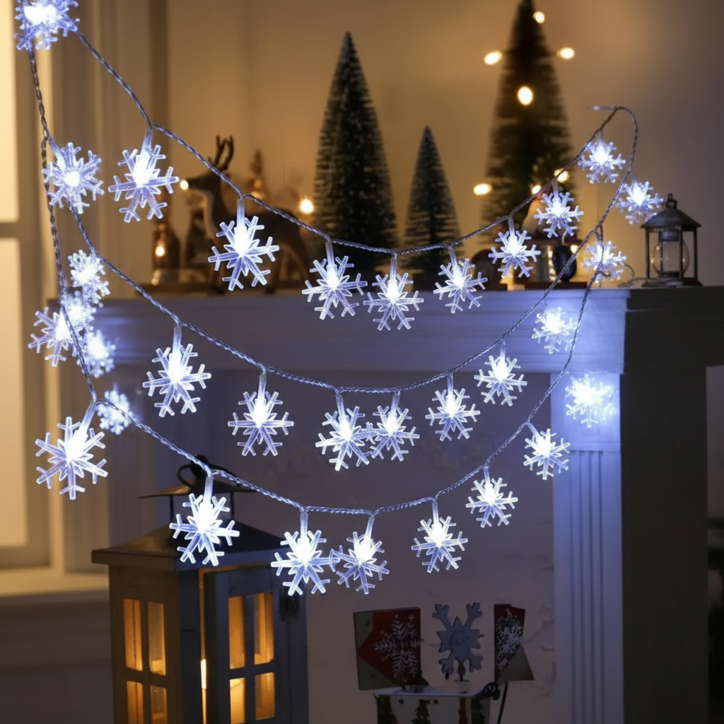 Guirlande LED Flocons de Neige