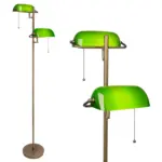 Lampadaire Banquier Double Tête Émeraude – Image 4