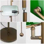 Lampadaire Banquier Double Tête Émeraude – Image 6
