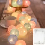 Guirlande LED Boules de Coton – Image 2