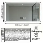 Miroir Salle de Bain LED Anti-Buée Moderne – Image 6