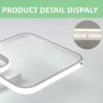 Plafonnier LED Design Double Carré – Image 3