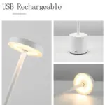 Lampe de Table LED Métal Rechargeable – Image 3