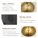 Lampe de Table LED Dorée Cristal – Image 4