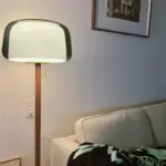 Lampe sur Pied Moderne Bois & Verre – Image 3
