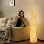 Lampadaire LED Colonne en Papier Scandinave – Image 4