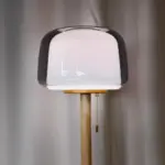 Lampe sur Pied Moderne Bois & Verre – Image 4