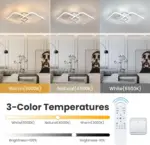 Plafonnier LED Design Double Carré – Image 4