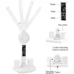 Lampe de Bureau LED 4 Têtes Ventilateur Horloge – Image 4