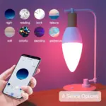 Ampoule LED Connectée E14 WiFi RGB 230V 180° – Image 4