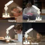 Lampe de Bureau LED 4 Têtes Ventilateur Horloge – Image 6
