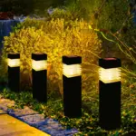 Borne Solaire LED Carrée Architectural – Image 3