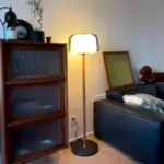 Lampe sur Pied Moderne Bois & Verre – Image 2