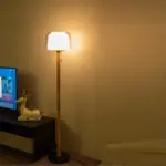 Lampe sur Pied Moderne Bois & Verre – Image 6