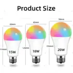 Ampoule LED Connectée E27 WiFi RGB 230V 170° – Image 3
