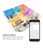 Spot LED Connecté GU10 WiFi RGB 230V 180° – Image 5