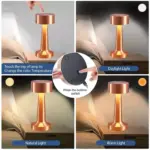 Lampe de Table LED Métal Rechargeable – Image 4