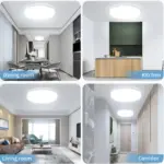 Plafonnier LED Moderne Disque Épuré Blanc – Image 3