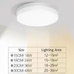 Plafonnier LED Moderne Disque Épuré Blanc – Image 4