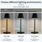 Lampe de Table Abat-Jour LED Rechargeable – Image 4