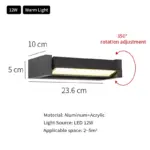 Applique Murale Extérieure LED Orientable Aluminium – Image 6