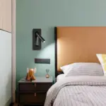 Lampe de chevet, applique murale, lampe de lecture LED, projecteur intégré, lampe de protection des yeux, lampe de chambre d'hôtel, lampe d'étude, orientable, 3W5W, 110V/220V – Image 3