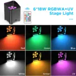 Projecteurs LED Scène RGBAW+UV – Image 2