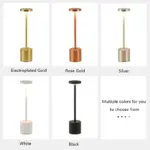 Lampe de Table LED Métal Rechargeable – Image 2