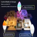 Ampoule LED Connectée E14 WiFi RGB 230V 180° – Image 5