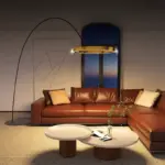Lampadaire LED Arc Design Anneau – Image 2