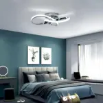 Plafonnier LED Moderne Argenté 3 Anneaux Entrelacés – Image 7