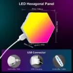 Panneaux LED Modulaires Hexagone RGB – Image 6