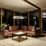 Lampadaire LED Arc Design Anneau – Image 5