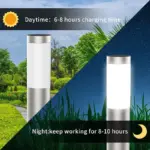 Borne Solaire LED Cylindrique – Image 2