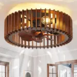 Ventilateur de Plafond LED Wabi-Sabi Bois – Image 7