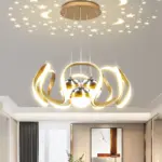 Lustre LED Design Ruban Ondulé – Image 2