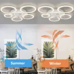 Plafonnier Ventilateur LED Anneaux – Image 4