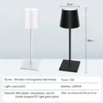 Lampe de Table Abat-Jour LED Rechargeable – Image 2
