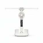 Lampe de Bureau LED 2 Têtes Ventilateur Horloge