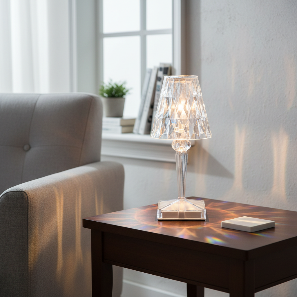 Lampe de Table LED Cristal Acrylique