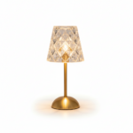 Lampe de Table LED Dorée Cristal