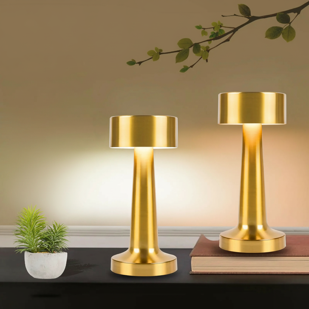 Lampe de Table LED Métal Rechargeable