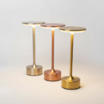 Lampe de Table Luxe Métal Fin Rechargeable