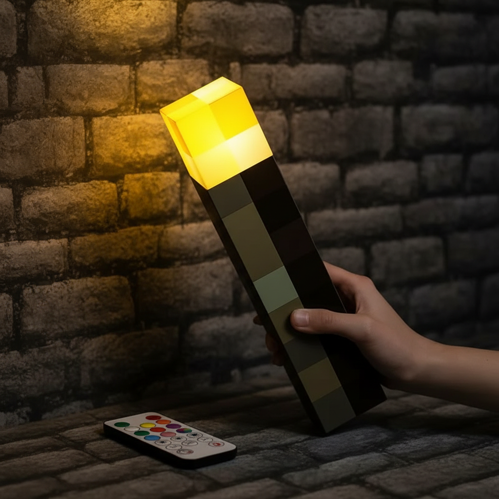 Lampe torche Led Minecraft
